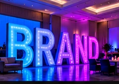 Illustrative corporate LED lettering concept