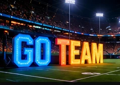 Illustrative sports LED lettering concept